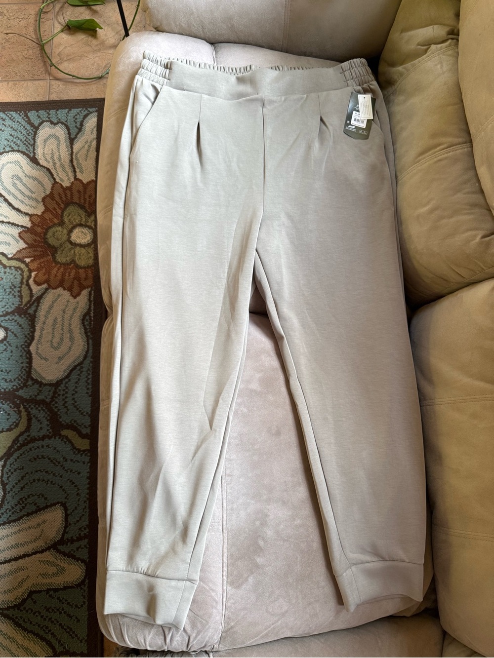 Avia Light Gray Pull-On Jogger Pants